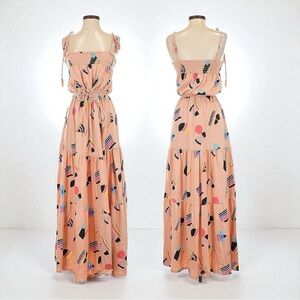 Target TAKE PRIDE SUNDRESS SIZE XS Geometric Pattern Smock Maxi Long Dress